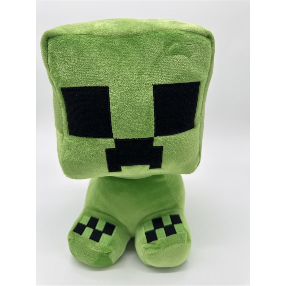 Minecraft Backpack Plush Creeper 3D Design Adjust Locker Loop Green 12" Tall NEW